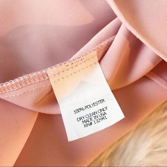 AMANDA UPRICHARD Cold‎ Shoulder Blouse Top Short Flutter Sleeve Light Pink XS - Picture 8 of 13